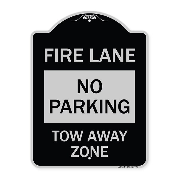 Signmission No Parking Tow-Away Zone Heavy-Gauge Aluminum Architectural Sign, 24" x 18", BS-1824-23605 A-DES-BS-1824-23605 - main